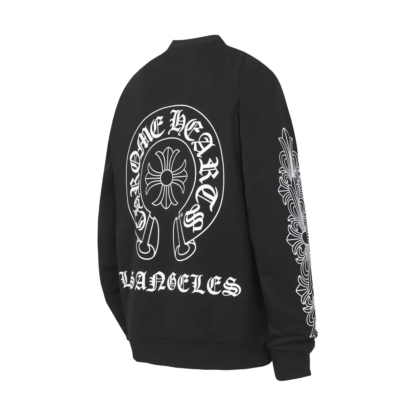 P200 round neck sweatshirt. Remember to remark sweatshirt when ordering #Y2900. Cross-border running volume model. Please do not place an order if you pursue perfection. -Chrome Hearts/Chrome Hearts 23ss Sanskrit printed popular round neck sweatshirt -High weight, high density and high quality. The wool is soft, delicate and skin-friendly. Soft and silky to the touch. Excellent warmth and skin-friendliness. -Colour: Black -Size: S M L XL
